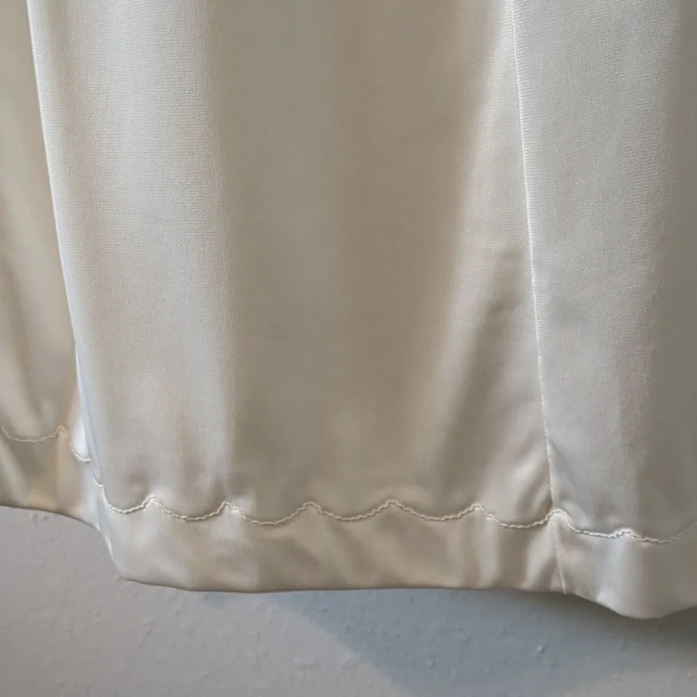 Vintage Sears Catalog Scallop Shell Ivory Bias Cut Slip Dress 38